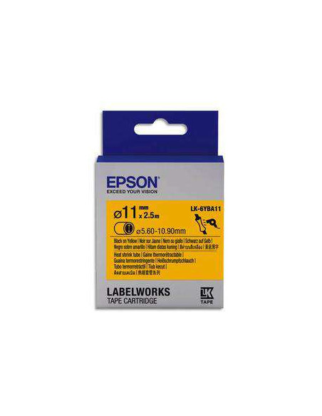 Epson - C53S656904 - Label/LK-6YBA11 HST D11mm BK/YL