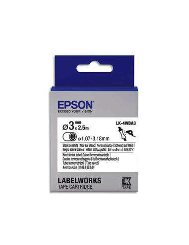 Epson - C53S658903 - Label/LK-8WBWAC DieCut Rect25x38mm BK/WH