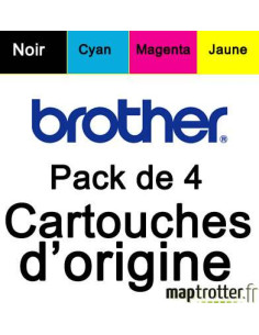  BROTHER - LC221VALBP - Pack de 4 - noir - cyan - jaune - magenta - 260 pages