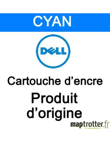 Dell - 593-BBCS - Cartouche d'encre cyan - produit d'origine - T5P23