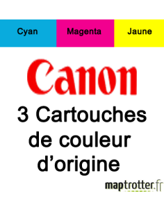 Canon - Multipack CLI-8 C + CLI-8 M + CLI-8 Y - produit d'origine  - 0621B029