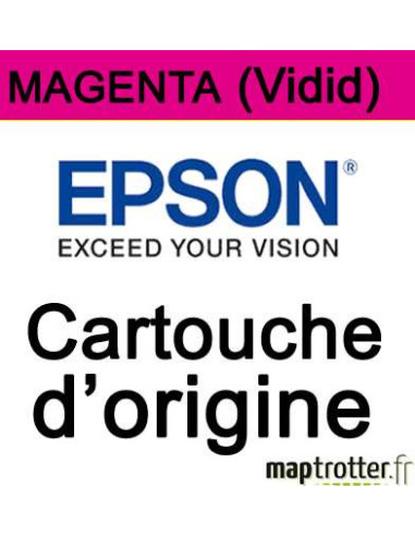 Epson - T8243 - Toner magenta vivid - produit d'origine - 350 ml - Ultrachrome HD/HDX - T824300