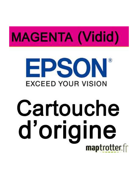 Epson - T8243 - Toner magenta vivid - produit d'origine - 350 ml - Ultrachrome HD/HDX - T824300