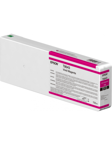 Epson - T8043 - Toner magenta vivid - produit d'origine - 700 ml - Ultrachrome HD/HDX - T804300