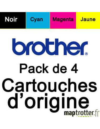 Brother - LC3219XLVAL - Pack de 4 cartouches d'encre - cyan, magenta, jaune et noir - produit d'origine