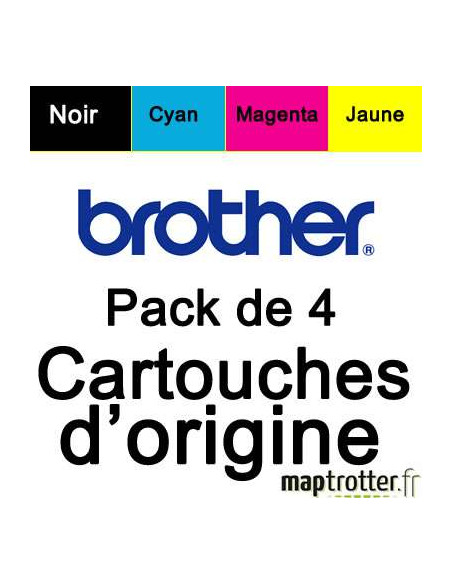 Brother - LC3219XLVAL - Pack de 4 cartouches d'encre - cyan, magenta, jaune et noir - produit d'origine