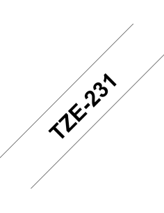 Brother - TZE-231 - Etiquettes - Noir sur Blanc - Rouleau (12 mm x 8 m) - autocollant lamainé