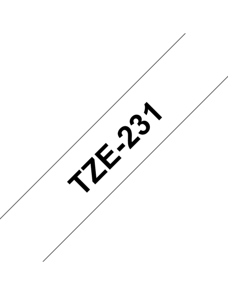 Brother - TZE-231 - Etiquettes - Noir sur Blanc - Rouleau (12 mm x 8 m) - autocollant lamainé