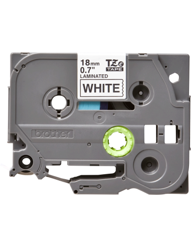 Brother - TZE-241 - Etiquettes - Noir sur Blanc - Rouleau (18 mm x 8 m) - autocollant lamainé