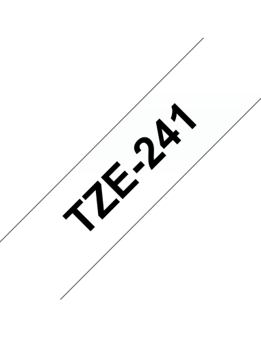Brother - TZE-241 - Etiquettes - Noir sur Blanc - Rouleau (18 mm x 8 m) - autocollant lamainé