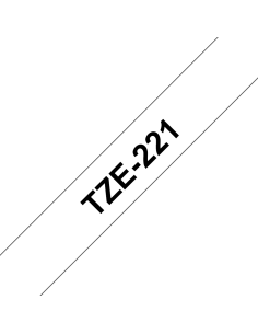 Brother - TZE-221 - Etiquettes - Noir sur Blanc -  Rouleau (9 mm x 8 m) - autocollant lamainé