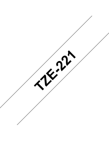 Brother - TZE-221 - Etiquettes - Noir sur Blanc -  Rouleau (9 mm x 8 m) - autocollant lamainé