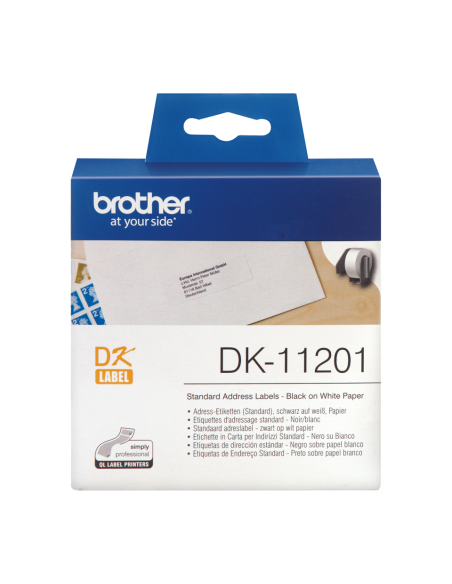 Brother - DK-11201 - Etiquettes d'adressage standard 29 x 90 mm - 400 étiquettes 
