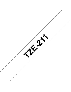 Brother - TZE-211 - Etiquettes - Noir sur Blanc - Rouleau (6 mm x 8 m) - autocollant lamainé