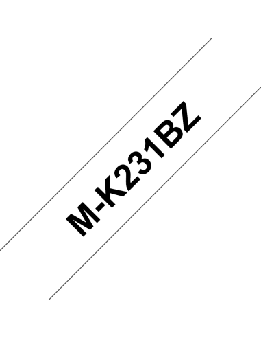 Brother - MK231BZ - Ruban - Noir/Blanc - 12 mm - Rouleau (1,2 cm x 8 m)