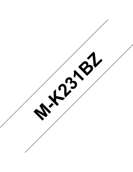 Brother - MK231BZ - Ruban - Noir/Blanc - 12 mm - Rouleau (1,2 cm x 8 m)