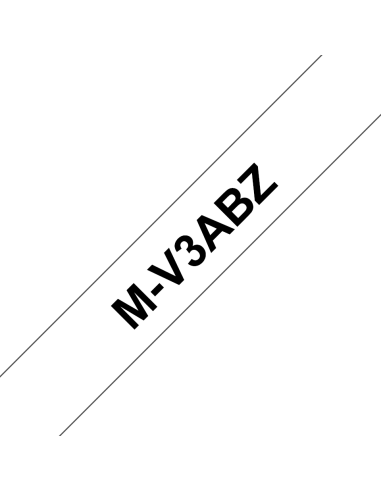 Brother - M-V3ABZ - Pack de rubans pour étiqueteuse – Noir sur blanc