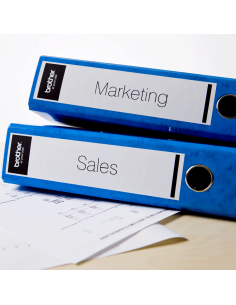 Brother - DK-22205 - Ruban  Noir/Blanc - 62 mm - Rouleau continu support papier adhésif (6,2 cm x 30 m)