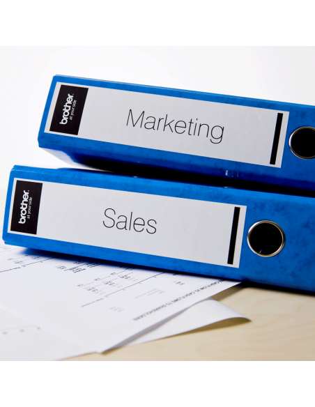 Brother - DK-22205 - Ruban  Noir/Blanc - 62 mm - Rouleau continu support papier adhésif (6,2 cm x 30 m)