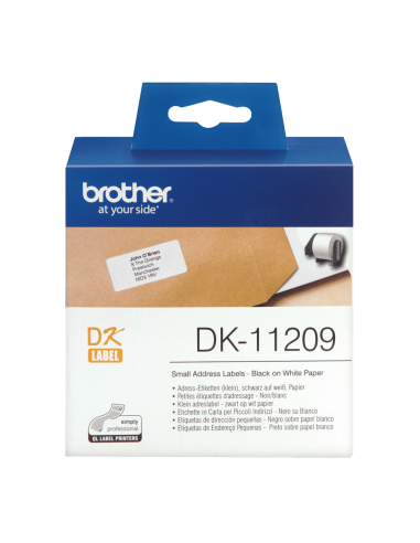 Brother - DK-11209 - Etiquettes pour petites adresses (29 x 62 mm) papier - 800 étiquettes 