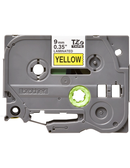 Brother - TZE-621 - Etiquettes - Noir sur Jaune - 9 mm - Rouleau (0,9 cm x 8 m) - autocollant laminé