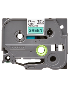 Brother - TZE-751 - Etiquettes - Noir sur Vert - 24 mm - Rouleau (2,4 cm x 8 m) - autocollant laminé 2