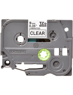Brother - TZE-121 - Etiquettes - Noir sur Transparent - Rouleau (9 mm x 8 m) - autocollant laminé  2