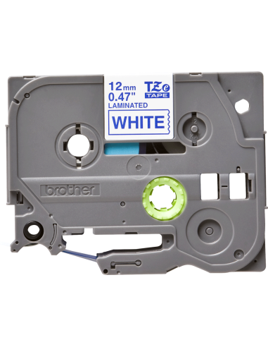 Brother - TZE-233 - Etiquettes - Bleu  sur Blanc - Rouleau (12 mm x 8 m) - autocollant lamainé