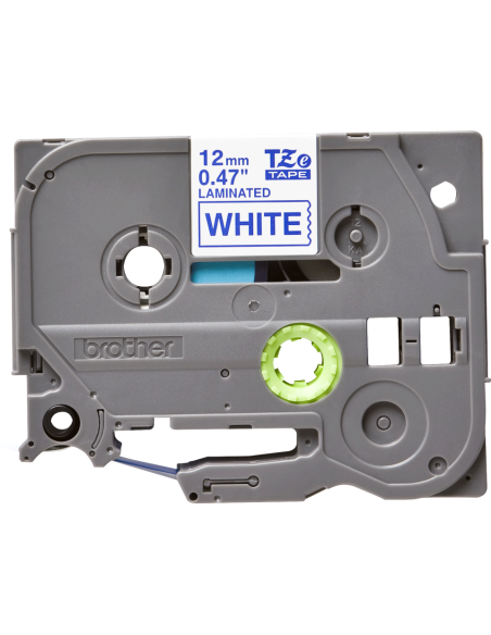 Brother - TZE-233 - Etiquettes - Bleu  sur Blanc - Rouleau (12 mm x 8 m) - autocollant lamainé