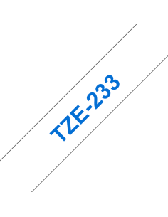 Brother - TZE-233 - Etiquettes - Bleu  sur Blanc - Rouleau (12 mm x 8 m) - autocollant lamainé