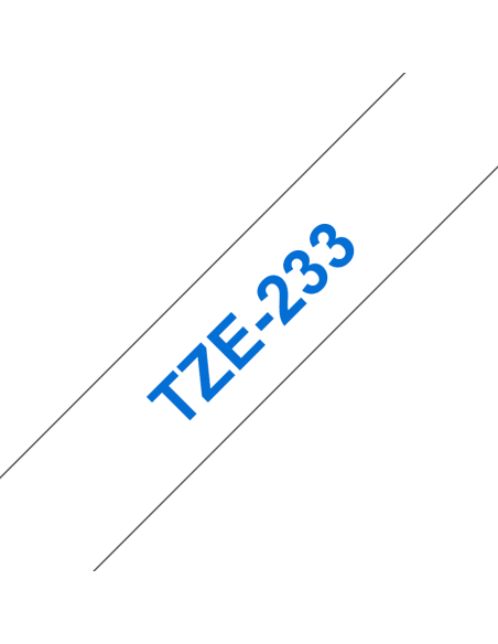 Brother - TZE-233 - Etiquettes - Bleu  sur Blanc - Rouleau (12 mm x 8 m) - autocollant lamainé
