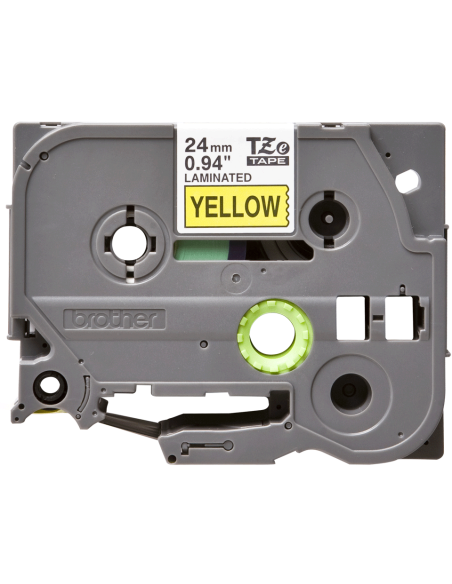 Brother - TZE-651 - Etiquettes - Noir sur Jaune 24 mm - Rouleau (2,4 cm x 8 m) - autocollant laminé
