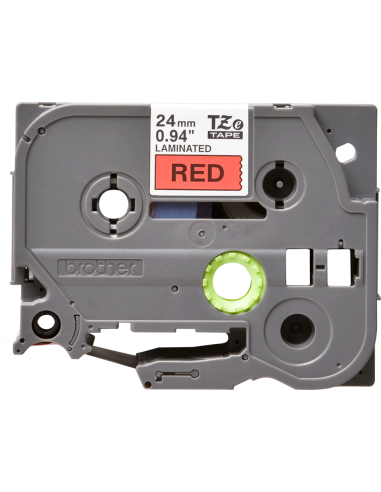 Brother - TZE-451 - Etiquettes - Noir sur Rouge - 24 mm - Rouleau (2,4 cm x 8 m) - autocollant laminé