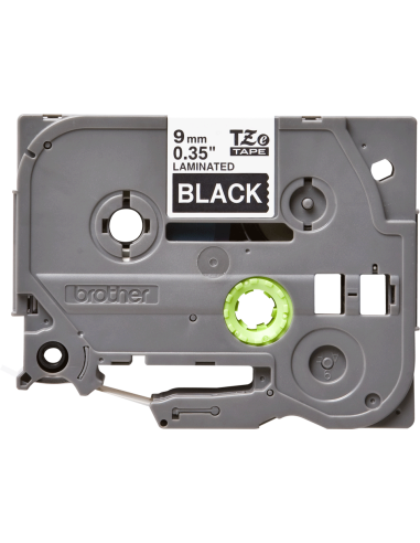 Brother - TZE-325 - Etiquettes - Blanc sur Noir - Rouleau (9 mm x 8 m) - autocollant laminé