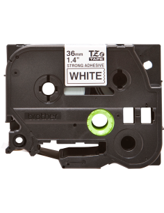 Brother - TZES261 - Etiquettes adhésif puissant laminé de 36 mm de large,  noir sur blanc, 8 m. 2