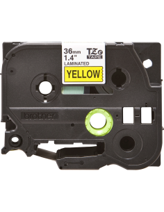 Brother - TZE-661 - Etiquettes - Noir sur Jaune - 36 mm - Rouleau (3,6 cm x 8 m) - autocollant laminé 2