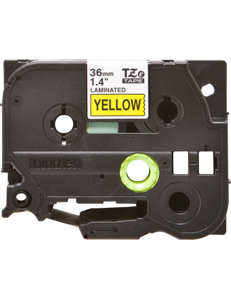 Brother - TZE-661 - Etiquettes - Noir sur Jaune - 36 mm - Rouleau (3,6 cm x 8 m) - autocollant laminé
