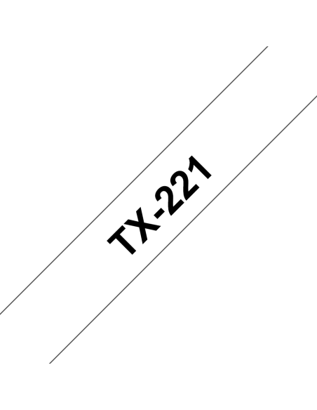 Brother - TX-221 - Ruban - Noir/Blanc 9 mm  laminé (15 m) 
