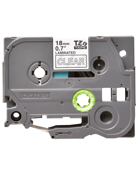 Brother - TZE-145 - Etiquettes - Blanc sur Transparent - Rouleau (18 mm x 8 m) - autocollant lamainé