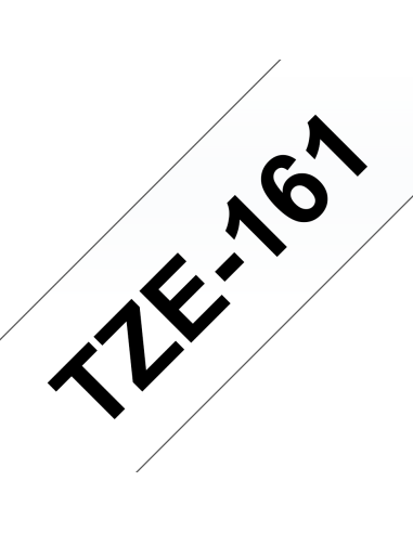 Brother - TZE-161 - Etiquettes - Noir sur Transparent - Rouleau (36 mm x 8 m) - autocollant lamainé