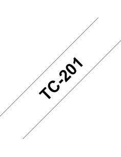 Brother - TC201 - Ruban - Noir/Blanc - 12 mm - laminé (7,7 m) 