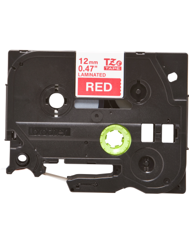Brother - TZE-435 - Etiquettes - Blanc sur Rouge - 12 mm - Rouleau (1,2 cm x 8 m) - autocollant laminé