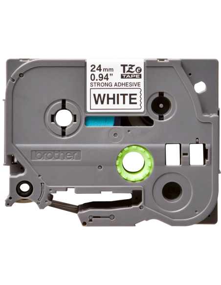 Brother - TZE-S251 - Etiquettes - Noir sur Blanc - 24 mm - Rouleau (2,4 cm x 8 m) - laminé adhésif renforcé