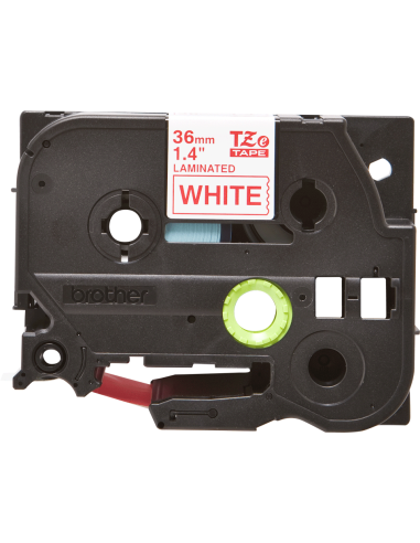 Brother - TZE-262 - Etiquettes - Rouge sur Blanc - Rouleau (36 mm x 8 m) - autocollant laminé
