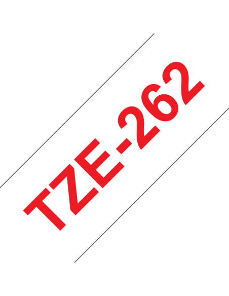 Brother - TZE-262 - Etiquettes - Rouge sur Blanc - Rouleau (36 mm x 8 m) - autocollant laminé