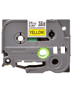 Brother - TZE-S651 - Etiquettes - Noir sur Jaune - 24 mm - Rouleau (2,4  cm x 8 m) - laminé adhésif renforcé 2