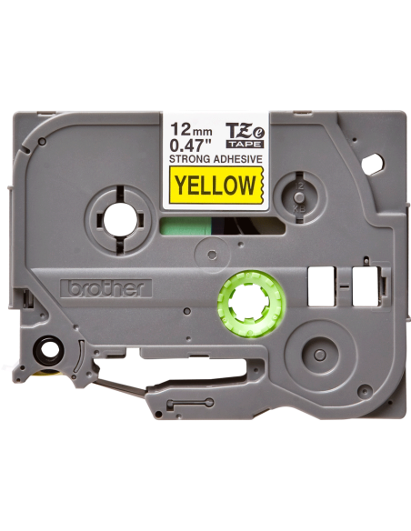Brother - TZE-S631 - Etiquettes - Noir sur Jaune - 12 mm - Rouleau (1,2  cm x 8 m) - laminé adhésif