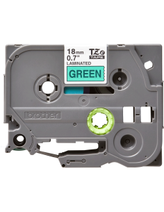 Brother - TZE-741 - Etiquettes - Noir sur Vert - 18 mm - Rouleau (1,8 cm x 8 m) - autocollant laminé 2