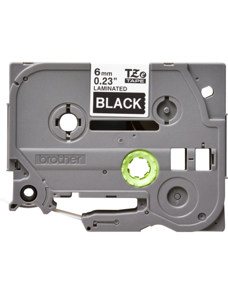 Brother - TZE-315 - Etiquettes - Blanc sur Noir - Rouleau (6 mm x 8 m) - autocollant laminé