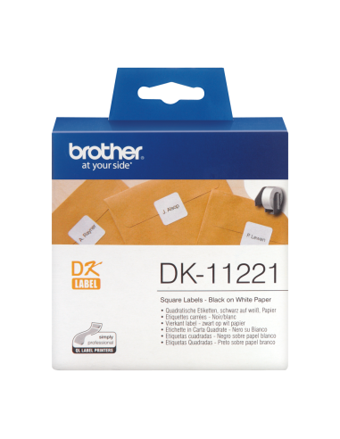 Brother - DK-11221 - Etiquettes carrées (23 x 23 mm) papier - 1000 étiquettes 